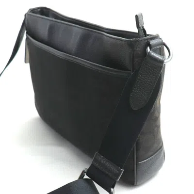Pre-owned Coach Thompson Black Canvas Shoulder Bag ()