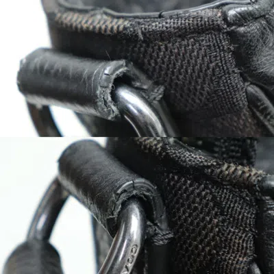 Pre-owned Coach Thompson Black Canvas Shoulder Bag ()
