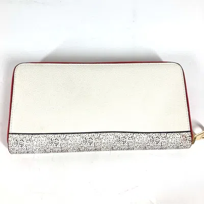 Pre-owned Coach White Leather Long Wallet (bi-fold) ()