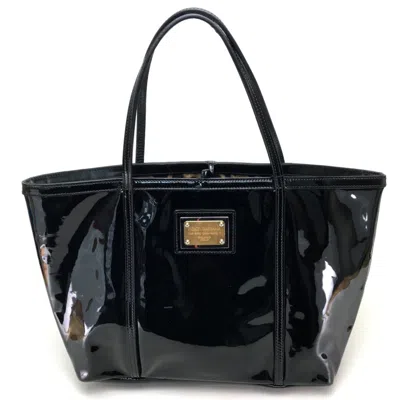 Pre-owned Dolce & Gabbana Black Leather Tote Bag ()