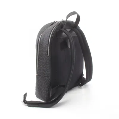 Pre-owned Dunhill Black Coated Canvas Leather Backpack ()