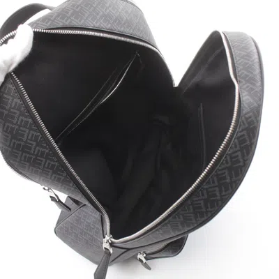 Pre-owned Dunhill Black Coated Canvas Leather Backpack ()