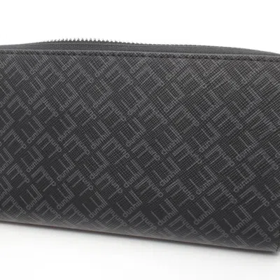 Pre-owned Dunhill Black Leather Coated Canvas Wallet (bi-fold) ()