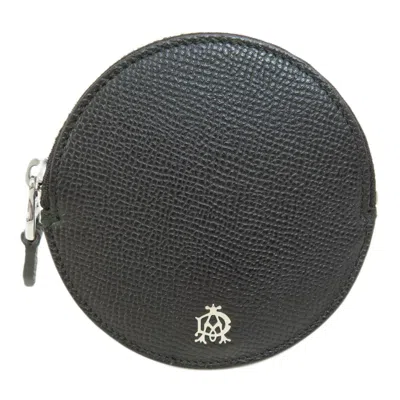Pre-owned Dunhill Black Leather Coin Purse/coin Case ()