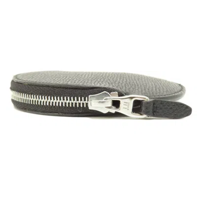 Pre-owned Dunhill Black Leather Coin Purse/coin Case ()