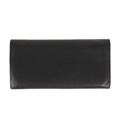 Pre-owned Dunhill Black Leather Long Wallet (bi-fold) ()