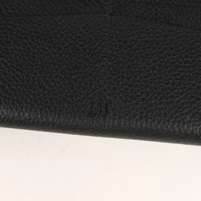 Pre-owned Dunhill Black Leather Long Wallet (bi-fold) ()