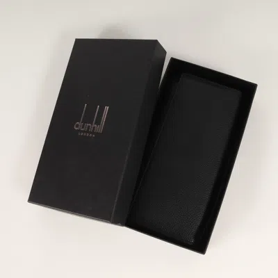 Pre-owned Dunhill Black Leather Long Wallet (bi-fold) ()