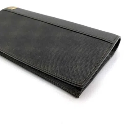Pre-owned Dunhill Dark Brown Pvc Leather Long Wallet (bi-fold) ()