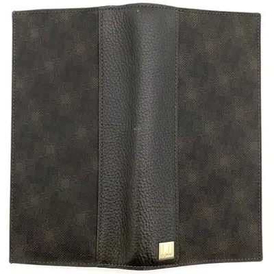 Pre-owned Dunhill Dark Brown Pvc Leather Long Wallet (bi-fold) ()