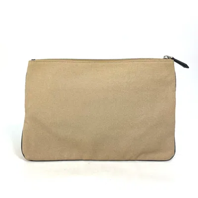Pre-owned Fendi Beige Cloth Clutch Bag ()