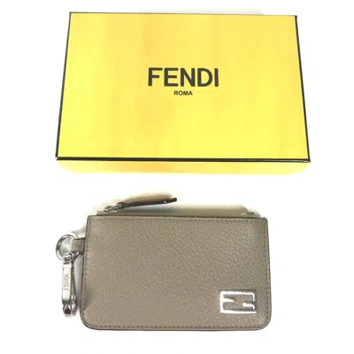 Pre-owned Fendi Beige Leather Coin Purse/coin Case ()