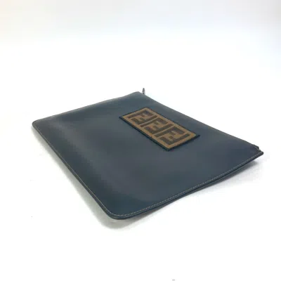 Pre-owned Fendi Black Leather Clutch Bag ()