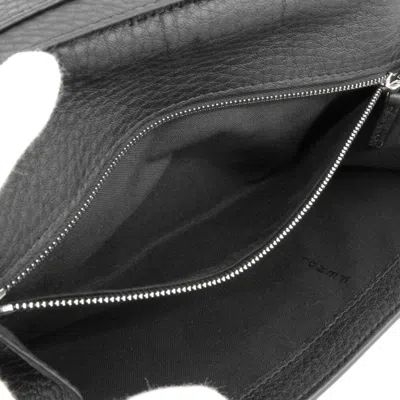 Pre-owned Fendi Black Leather Long Wallet (bi-fold) ()