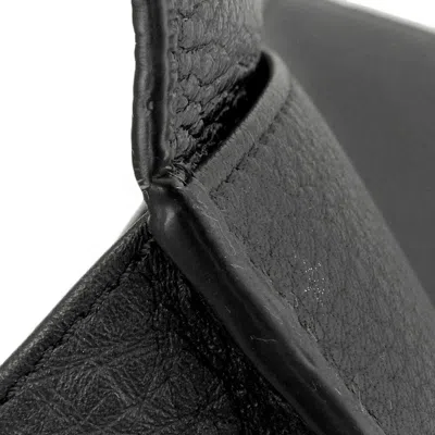 Pre-owned Fendi Black Leather Long Wallet (bi-fold) ()