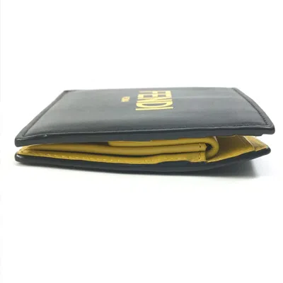 Pre-owned Fendi Black Leather Wallet (bi-fold) ()