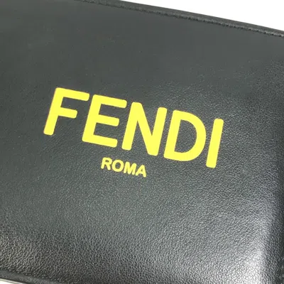 Pre-owned Fendi Black Leather Wallet (bi-fold) ()