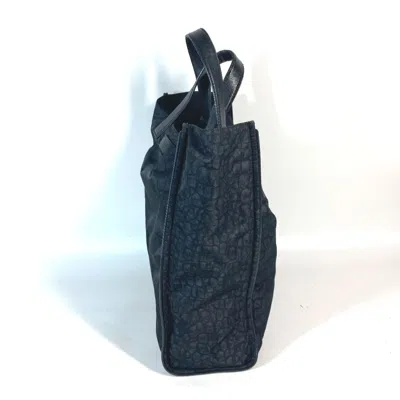 Pre-owned Fendi Black Nylon Leather Shoulder Bag Tote Bag ()