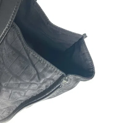 Pre-owned Fendi Black Nylon Leather Shoulder Bag Tote Bag ()