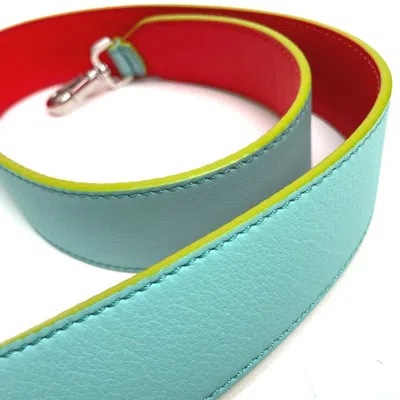 Pre-owned Fendi Blue Leather Chain/shoulder Wallet ()