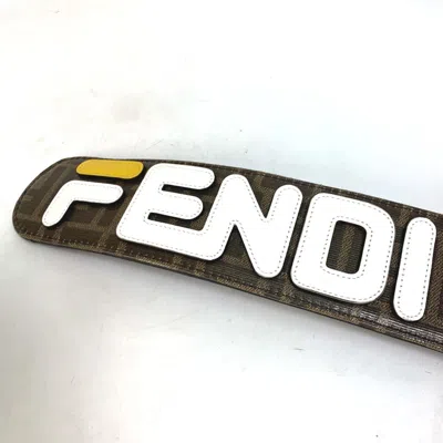 Pre-owned Fendi Brown Cloth Chain/shoulder Wallet ()