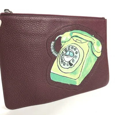 Pre-owned Fendi Brown Leather Clutch Bag ()