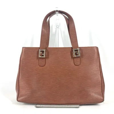 Pre-owned Fendi Brown Leather Handbag Shoulder Bag Tote Bag ()