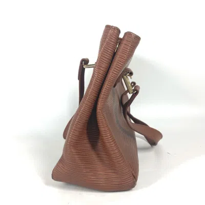 Pre-owned Fendi Brown Leather Handbag Shoulder Bag Tote Bag ()