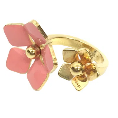 Pre-owned Fendi Gold Brass Band Ring ()