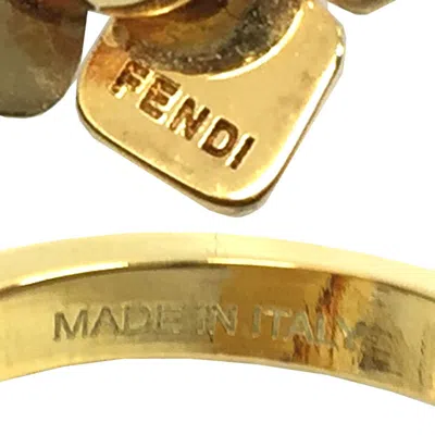 Pre-owned Fendi Gold Brass Band Ring ()