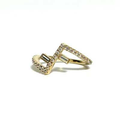 Pre-owned Fendi Gold Metal Band Ring ()