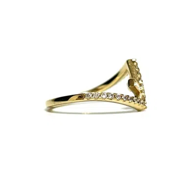 Pre-owned Fendi Gold Metal Band Ring ()