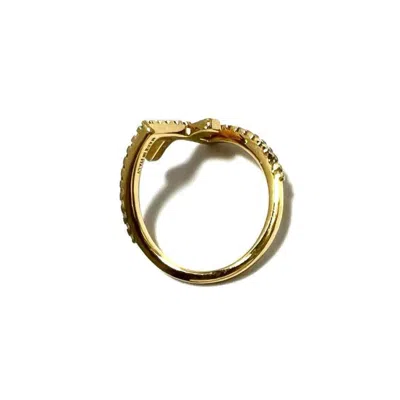 Pre-owned Fendi Gold Metal Band Ring ()