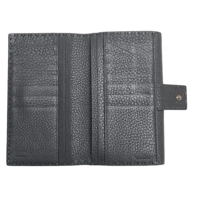 Pre-owned Fendi Gray Silver Leather Coin Purse/coin Case () In Gray, Silver