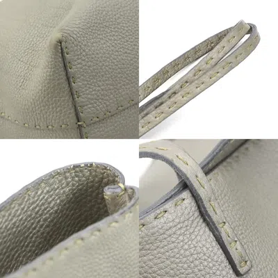 Pre-owned Fendi Grayish Leather Shoulder Bag Tote Bag ()