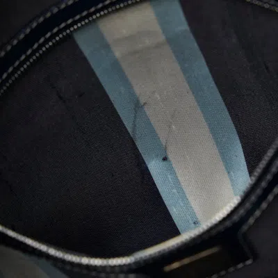 Pre-owned Fendi Navy Canvas Leather Shoulder Bag Tote Bag ()