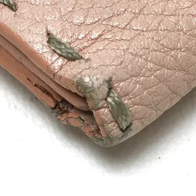Pre-owned Fendi Pink Leather Long Wallet (bi-fold) ()