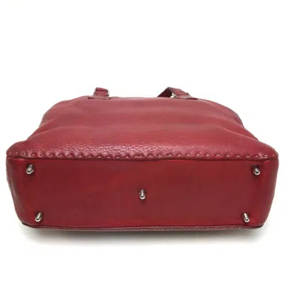 Pre-owned Fendi Red Color Boston Bag Handbag Shoulder Bag ()