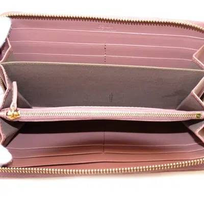 Pre-owned Fendi Rose Pink Leather Long Wallet (bi-fold) ()