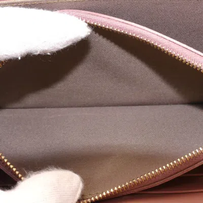 Pre-owned Fendi Rose Pink Leather Long Wallet (bi-fold) ()