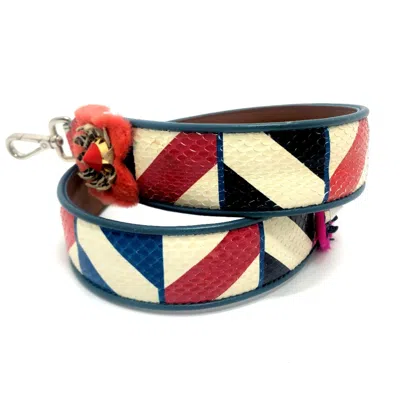 Pre-owned Fendi White Leather Chain/shoulder Wallet ()