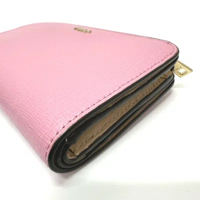 Pre-owned Furla Pink Leather Wallet (bi-fold) ()