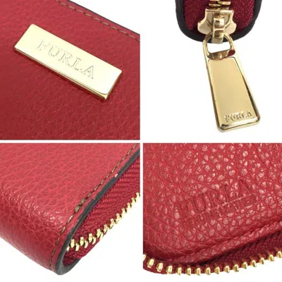 Pre-owned Furla Red Color Leather Wallet (bi-fold) ()