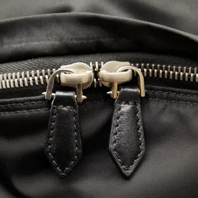 Pre-owned Givenchy Black Nylon Leather Clutch Bag ()