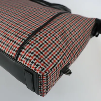 Pre-owned Givenchy Black Red Color Wool Handbag Shoulder Bag Tote Bag () In Black, Red Color