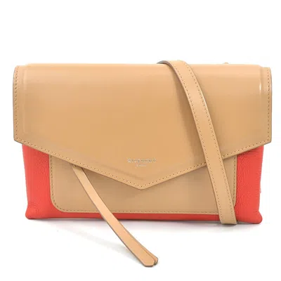 Pre-owned Givenchy Camel Red Color Leather Shoulder Bag () In Camel, Red Color
