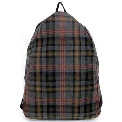 Pre-owned Givenchy Gray Red Color Canvas Leather Backpack () In Gray, Red Color
