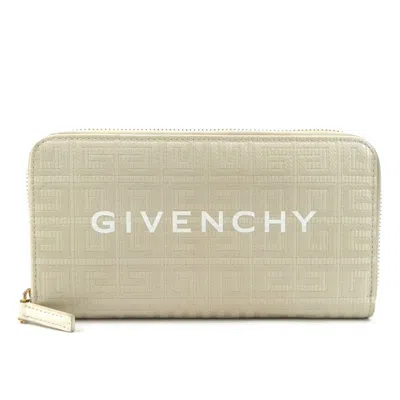 Pre-owned Givenchy Light Beige Coated Canvas Long Wallet (bi-fold) ()
