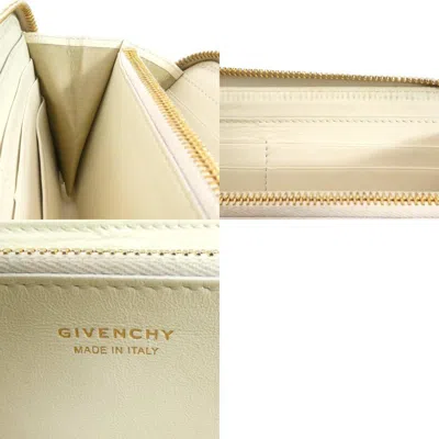 Pre-owned Givenchy Light Beige Coated Canvas Long Wallet (bi-fold) ()