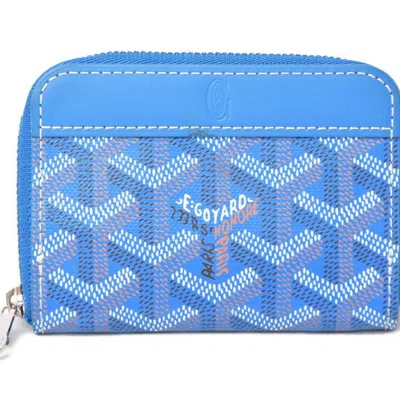 Pre-owned Goyard Blue Hemp Coin Purse/coin Case ()